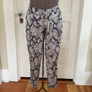 Chaser Snake Print Silky‎ Pleated Trouser Pants Small